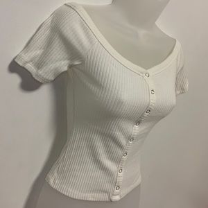 Foever 21 White Tight Top